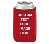 Personalised Can Cooler Sleeves Custom Beer Soda Drink Holders with Logo Photo Text Customised Gift for Christmas Wedding Party