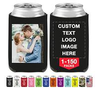 Personalised Can Cooler Sleeves Custom Beer Soda Drink Holders with Logo Photo Text Customised Gift for Christmas Wedding Party