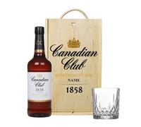 Personalised Canadian Club Whisky Gift Set with Glass - 70cl | 40% ABV | Custom Canadian Whisky Gift for Him or Her