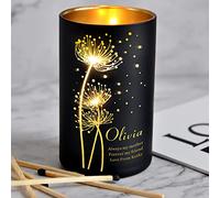Personalised Candle Coconut Wax Candle Mothers Day Gifts Custom Gift for Birthday Anniversary Christmas Him Men Women up to 40 Hours Burn Time (Fiore d'Arancio, Design 03)