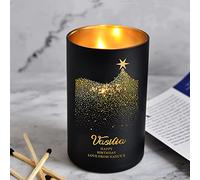 Personalised Candle Rose English Pear Amber Freesia Candles Coconut Wax Candle for Birthday Christmas Anniversary Present Gift for Her up to 40 Hours Burn Time (Design 02)