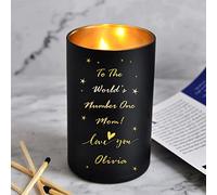 Personalised Candle Rose English Pear Amber Freesia Scented Candles Mothers Day Gifts for Her Custom Gift for Birthday Anniversary Christmas Him Men Women up to 40 Hours Burn Time (Design 02)
