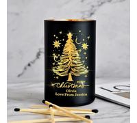 Personalised Candles Christmas Scented Candles Gifts Custom Rose English Pear Amber Freesia Candle with Any Name for Women Men Her Girlfriend Wife Husband Up to 40 Hours Burn Time(Design 2)