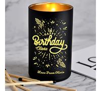 Personalised Candles Gifts for Women Scented Candles Cedarwood Cinnamon Sandalwood Custom Gift Scented Candle Natural Coconut Wax Candle for Her Girl Woman Gift for Birthday(Design 2)