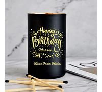 Personalised Candles Gifts for Women Scented Candles Cedarwood Cinnamon Sandalwood Custom Gift Scented Candle Natural Coconut Wax Candle for Her Girl Woman Gift for Birthday(Design 1)