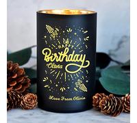 Personalised Candles Gifts for Women Scented Candles Rose English Pear Amber Freesia Custom Gift Scented Candle Coconut Wax Candle for Her Girl Woman Gift for Birthday 40 Hours(Design 2)