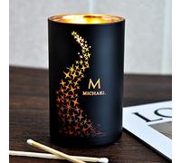 Personalised Candles Rose English Pear Amber Freesia Scented Candle Coconut Wax Candle for Her Girl Woman Gift for Anniversary Birthday Mothers Day Wedding 40 Hours (Design 3)