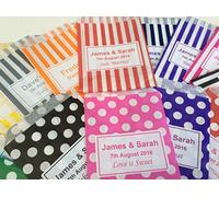 Personalised Candy Stripe Polka Dot Sweet Bags