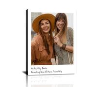 Personalised Canvas Prints with Your Photos & Words, Custom Photo to Canvas Print Wall Art for Birthday Mother's Day Anniversary Father's Day Christmas Gifts - Personalised Pictures Prints Gift