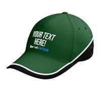 Personalised Cap with Custom Text and Image Sports Hat Multi Colours Teamwear Supporter Cap, One Size, Bottle/Black