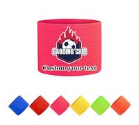 Personalised Captain Armband Adjustable Soccer Arm Bands with Custom Text/Logo | 3 Sizes6 Colors for Football/Rugby/Basketball Teams (Hot Pink)
