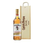 Personalised Captain Morgan’s Spiced Rum Gift Set - 70cl Bottle in Wooden Presentation Box - Unique Alcohol Gift for Birthdays, Anniversaries, Mother’s Day, Father’s Day & Special Occasions