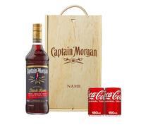 Personalised Captain Morgans Dark Rum Gift Set with Coca-Cola - 70cl