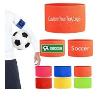 Personalised Captains Armband, Custom Captain Arm Bands with Text/Logo, Soccer Sport Bands for Adult Kids, Running Armband, Sport Armbands for Football Rugby (Orange)