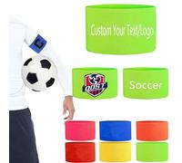 Personalised Captains Armband, Custom Captain Arm Bands with Text/Logo, Soccer Sport Bands for Adult Kids, Running Armband, Sport Armbands for Football Rugby (Green)