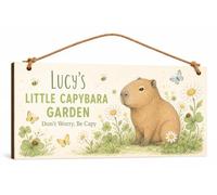 Personalised Capybara Garden Plaque Cute Animal Lover Sign 20x10cm