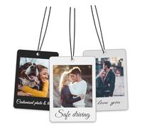 Personalised Car Air Freshener, Custom Double Sided Picture Air Freshener for Car Room Wardrobe, Hanging Ornaments (One Size, Polaroid)