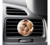 Personalised Car Air Freshener With Photo - Vent Clip-on Air Outlet Accessories - Gifts for Loved Ones and Friends - Add Your Personal Design (Orbicular)