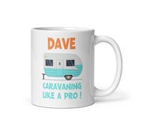 Personalised Caravan Mug for Grandad & Grandma: Custom Name Text for The Ultimate Tourer Gift - 10oz Ceramic!