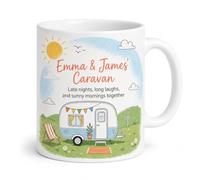 Personalised Caravan Mug Sunshine Pitch Rules Holiday Caravan Gift