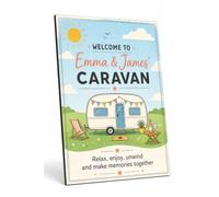 Personalised Caravan Rules A4 Plaque Holiday Pitch Welcome Sign