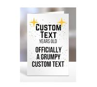 Personalised Card with Text, Grumpy Old Man or Woman, A5-164_1