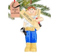 Personalised Carpenter Ornament 2025 - Fast & Free 24h Customisation - Mr Fix It Christmas Ornaments for Tree - Custom Gift Wrapped Handyman Keepsake for Dads, DIYers