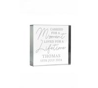 Personalised Carried for a Moment Crystal Token Personalised Memento Company Clear One Size