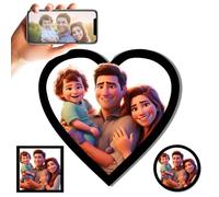 Personalised Cartoon Style Photo Custom Wooden Photo Frame Sign Cartoon Portrait Gift for Valentine's Day Couple Wedding Family Anniversary Birthday Wall Art Decor Caricature Picture Frame Gifts