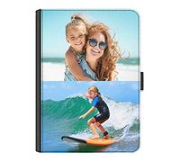 Personalised Case For Samsung Galaxy Tablet, S10, S9, S9FE, S8, S7, A9, A9+, A8, A7, Universal Case, Customise with Photo Collage, Leather Side Flip Folio Cover with 360 Swivel Feature - Two Image