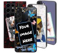 Personalised Case for Samsung S23, Custom Add Image, Photo, Text -Toughened Glass panel with shockproof TPU Rims | Optional Glow in the Dark | Photo Frame-1 Image