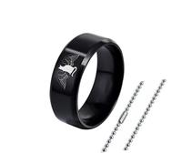 Personalised Cat Memorial Gifts Stainless Steel Band Ring with Ball Chain Pet Loss Sympathy Condolences Remembrance Gifts for Boy Girl Women Men Pet Lover Keepsake Kitten Animal Jewellery,#11