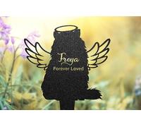 Personalised Cat Memorial Grave Marker, Custom Cat Stake With Angel Wings, Persian Keepsake, Sympathy Sign, Cat Lover Gift, Pet Loss Gift, Pet Memorial Plaque, Headstone