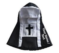 Personalised Cat Nun Costume, Embroidered Pet Halloween Outfit for Cats