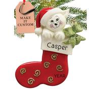 Personalised Cat Ornament 2025 - Fast & Free 24h Customisation - Pet Christmas Ornaments for Tree - Custom Gift Wrapped Stocking Keepsake for Cat-Lovers