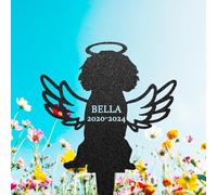 Personalised Cavalier King Charles Spaniel Memorial Plaque, Custom Dog Metal Garden Sign, Pet Grave Marker With Angel Wings, Pet Loss Gift, Pet Cemetery Decor, Pet Tribute