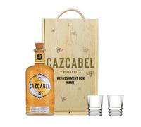 Personalised Cazcabel Honey Tequila Gift Set with Shot Glasses - 70cl | 34% ABV | Custom Tequila Gift for Him or Her