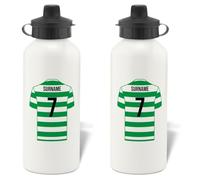 Personalised Celtic FC Aluminium Sports Water Bottle - White Bottle