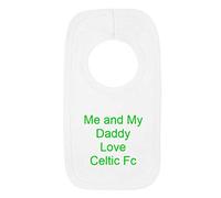 Personalised Celtic Football Style Baby Bib - Me and My Daddy Love - Beautifully Embroidered Gift
