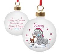 Personalised Ceramic Bauble. Me To You Reindeer Christmas Tree Decoration