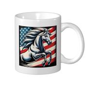 Personalised Ceramic Mug American Horse Pride Coffee Cups Humour Drinking Cups for Hot Drinks Tea 330ml