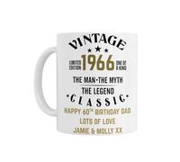 Personalised Ceramic Mug with The Man The Myth The Legend Vintage Design Gift for 18th 21st 30th 40th 50th 60th 70th 80th Birthday