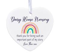 Personalised Ceramic Ornament Gift | Thank You Nursery Decoration with Nursery Name & Love from Name