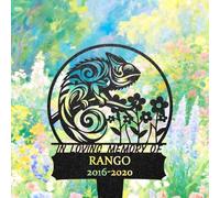 Personalised Chameleon Memorial Stake, Custom Reptile Grave Marker With Name, Outdoor Garden Tribute Plaque, Animal Loss Sympathy Gift, Pet Cemetery Decor, Pet Tribute