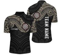 Personalised Champion Tribal Darts Polo Shirt for Men & Women - Custom Dart Jerseys with Unique Design Performance Unisex Quick-Drying Shirt L0815 Multicolour