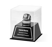 Personalised Championship Ring Display Case Acrylic Baseball Ring Holder Custom Name Rings Display Case for Football Softball Basketball Sport Size 3×3×3.5INCH