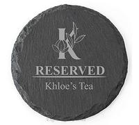 Personalised Charles Hendon Slate Round Coasters - Home Décor, Housewarming Gift, Wedding Favour (Design 2, 1)