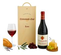 Personalised Chateauneuf Du Pape Red Wine Gift Set - 15% ABV (1 x 75cl)