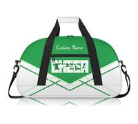 Personalised Cheerleading Duffel Bag for Girls | Custom Name Waterproof Sports Bag for Cheer, Gym & Travel | Cheerleader Team Gifts Bag with Adjustable Shouler Strap, White Green