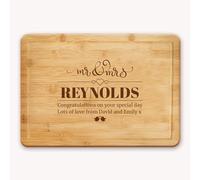 Personalised Cheese Cutting Chopping Board - Mr & Mrs Design